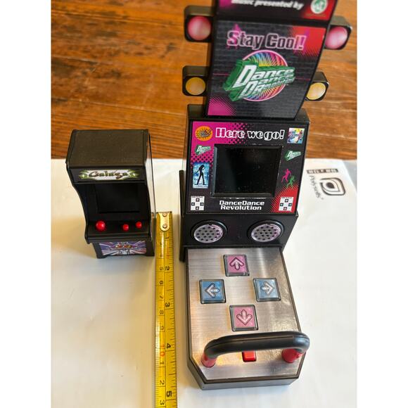 MINI Boardwalk Arcade Dane Dance Revolution Micro Video Game Cabinet & Galaga - Picture 9 of 9